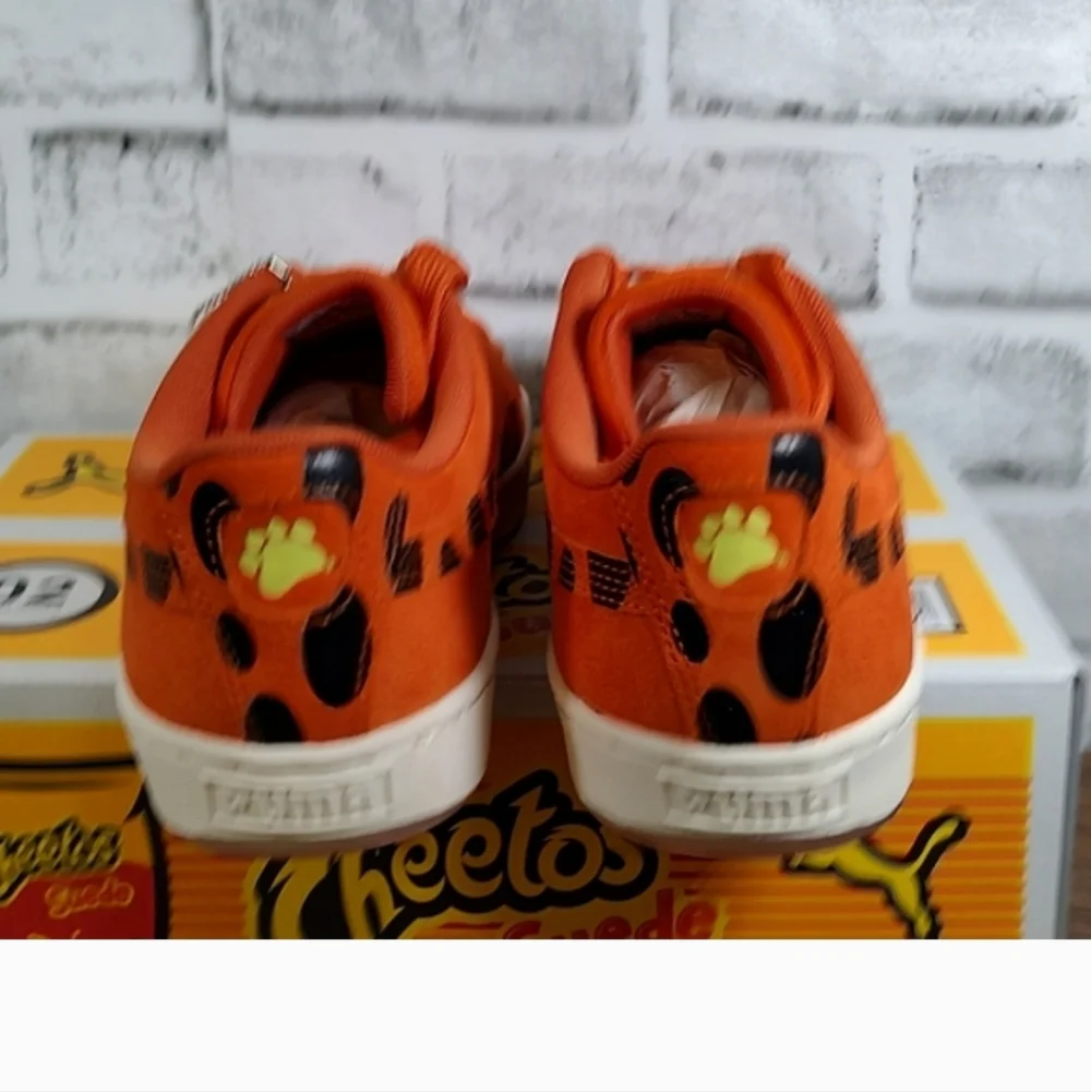 PUMA Suede X Cheetos Boys Youth Orange Lace-Up Sneakers Casual Shoes 398854 01